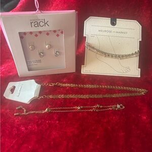 #J152 Nordstrom Rack Gold and Silver Womens Accessories Set